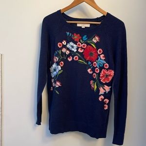 Loft Women’s Embroidered sweater #springtime #whimsy #flowers